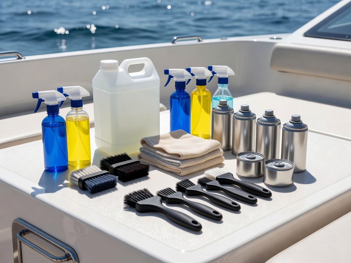 Marine-grade boat care and cleaning supplies