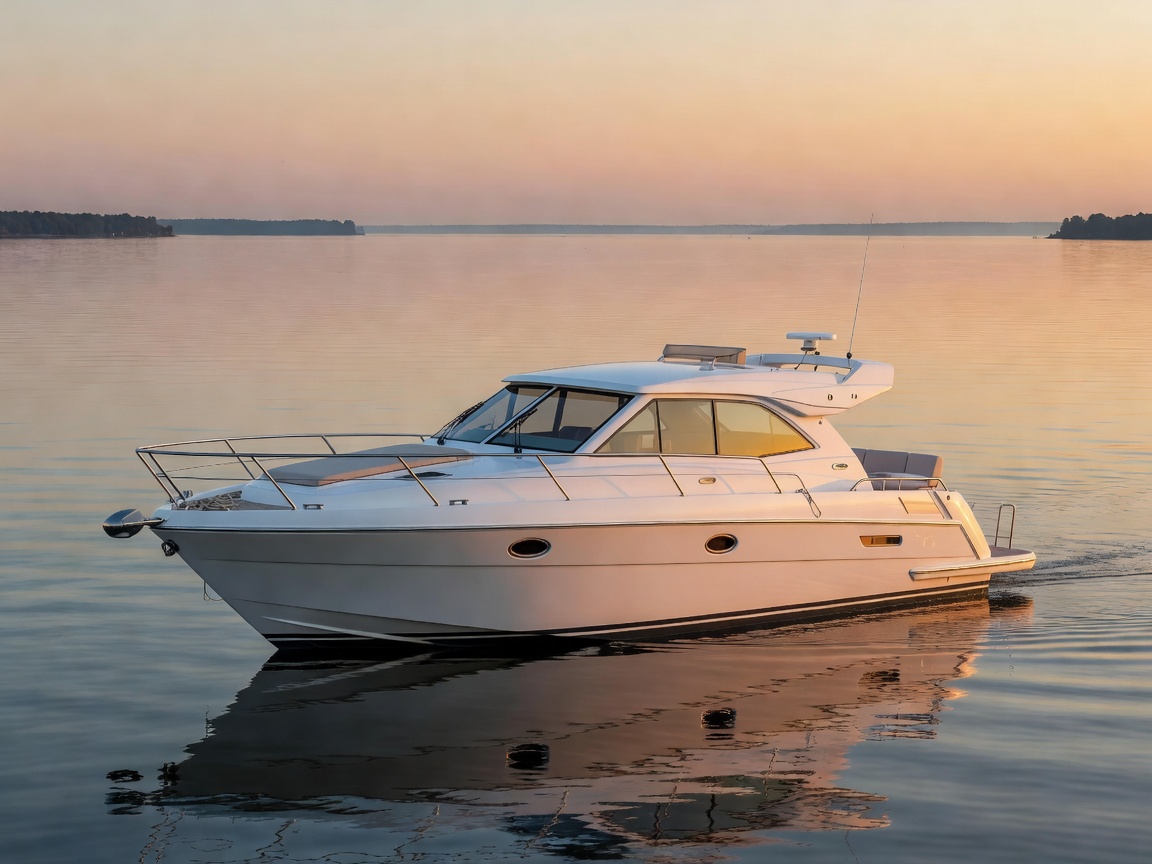 Cruiser boat with enclosed cabin for overnight trips